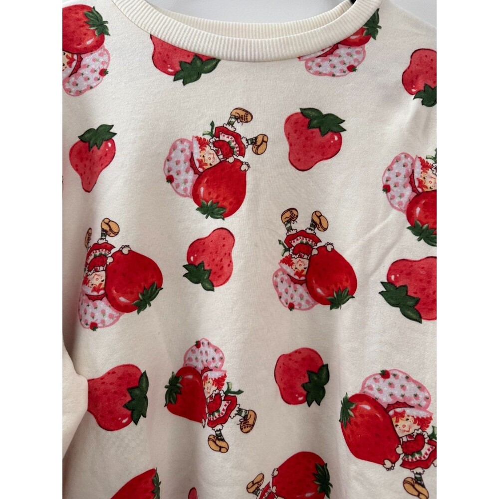 Strawberry Shortcake Retro Oversize Sweatshirt Top Women's XL Kidcore Quirky 80s - Picture 2 of 2